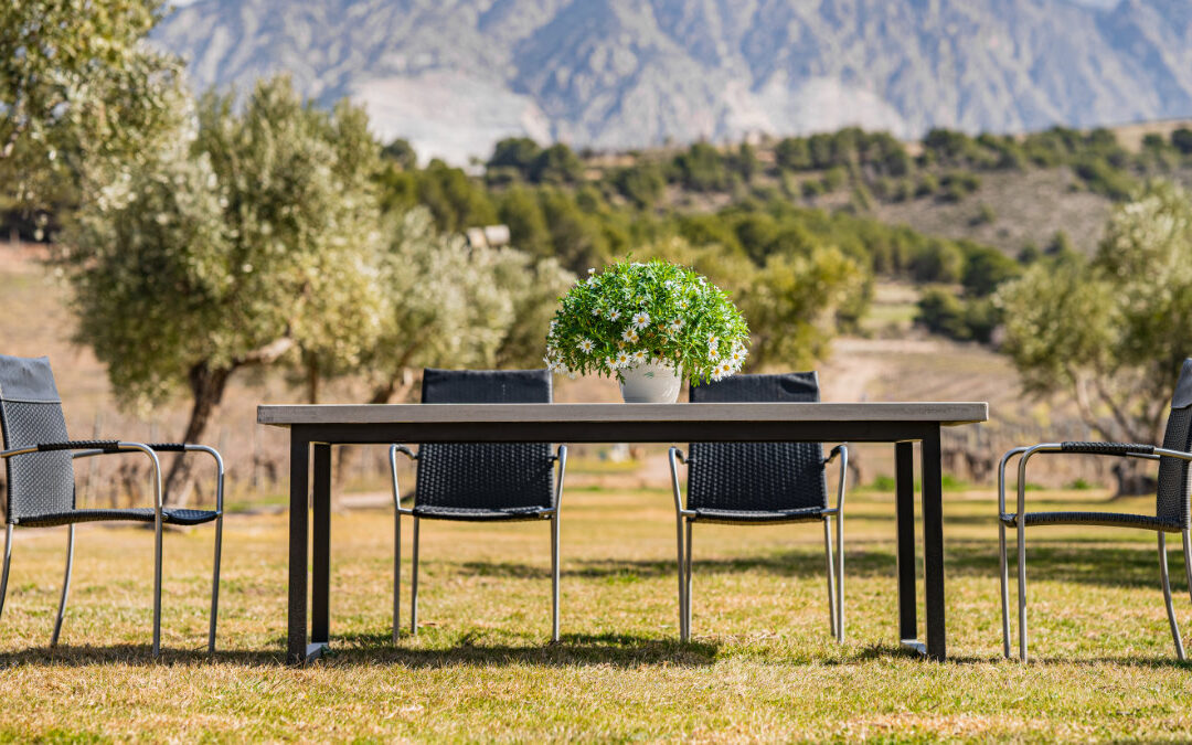 mesas de hormigón para jardín